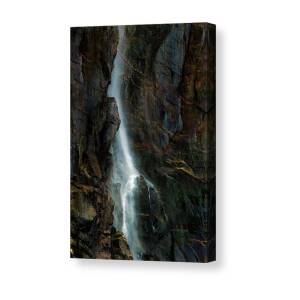 Waterfall in Black and White Canvas Print / Canvas Art by Bill Gallagher