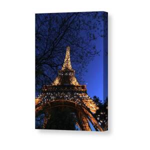 Eiffel Tower in black and white Canvas Print / Canvas Art by Heidi Hermes