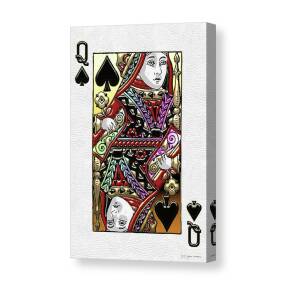 King Of Clubs In Gold On Black Canvas Print / Canvas Art by Serge Averbukh