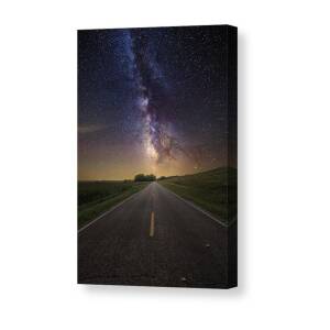 Road to Nowhere - Supermoon Canvas Print / Canvas Art by Aaron J Groen