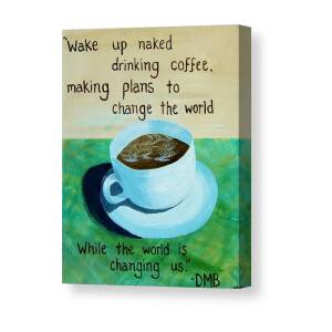 Good Morning Coffee Collage 9x12 Canvas Print / Canvas Art by