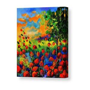 Red Poppies 45 Canvas Print / Canvas Art by Pol Ledent