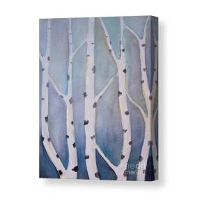 Aspen Trees on the Lake Canvas Print / Canvas Art by Vesna Antic