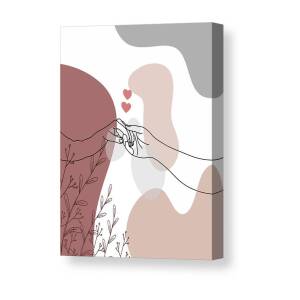 Abstract couple kisses line art, romantic poster, couple one line art,  kissing single line drawing, an art print by Mounir Khalfouf - INPRNT