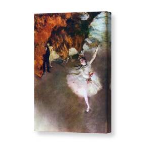 71 x 49 Tableau avec cadre: Adolph Menzel Edgar Degas / Le souper au bal / 1879 Bois Fortuna L: Noir mate de soie 