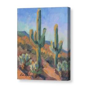 Saguaro Cactus And Apache Junction Canvas Print / Canvas Art by Diane ...