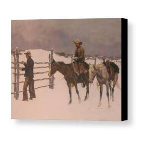 The Fall of the Cowboy 8.5x11" Photo Print Frederic Remington Art Horses Fence 