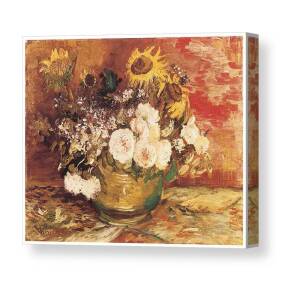 Vase with Fifteen Sunflowers Canvas Print / Canvas Art by Vincent Van Gogh