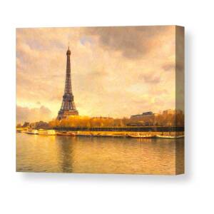 Eiffel Tower and the Streets of Paris Canvas Print / Canvas Art by Mark ...