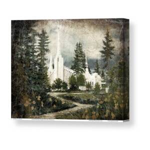 Manti Utah Temple-Pathway to Heaven Pastel Canvas Print / Canvas Art by ...