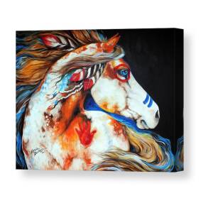 Wave Runner Blue Ghost Equine Canvas Print / Canvas Art by Marcia Baldwin