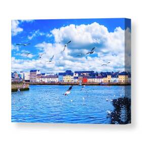 Sunset on a Beautiful Winter Day in Galway Ireland Canvas Print ...
