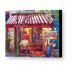 Cafe Provence Morning Canvas Print / Canvas Art by David Lloyd Glover