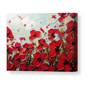 Red Poppy Field Canvas Print / Canvas Art by Christine Bell