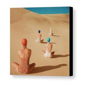 Models Sitting On Sand Dunes Canvas Print / Canvas Art by Clifford Coffin Models Sitting On Sand Dunes Canvas Print / Canvas Art by Clifford Coffin