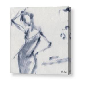 Ballet Dancer in White Tutu Watercolor Paintings of Dance Canvas Print ...