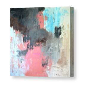 Pink Gold Abstract Painting Canvas Print / Canvas Art by Edit Voros