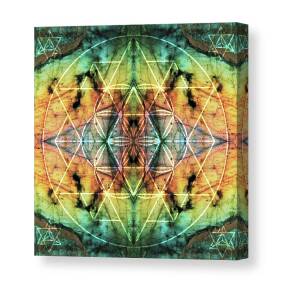 Sacred Geometry Contemporary Art Metatrons Cube Canvas Print / Canvas ...