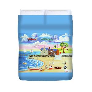 Fun At The Seaside Duvet Cover For Sale By Gordon Bruce