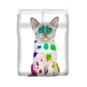 Dalmatian Cat Duvet Cover For Sale By Andrea Gatti