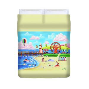 Fun At The Seaside Duvet Cover For Sale By Gordon Bruce