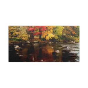 Vermont pumpkins and autumn flowers Hand Towel for Sale by Jeff Folger