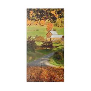 Autumn Farm in Vermont Bath Towel for Sale by Brian Jannsen