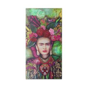 Frida Kahlo Mi Amor poor la Naturaleza Bath Towel for Sale by Carrie Eckert