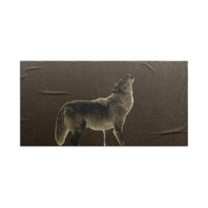Wild Wings Wildlife Art MIDNIGHT WOLVES Wolf Howling Lightweight Beach Towel 