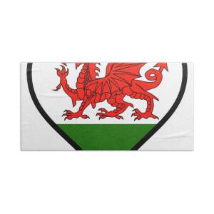 ffs 100% Cotton Wales Welsh Flag Printed Beach Bath Towel