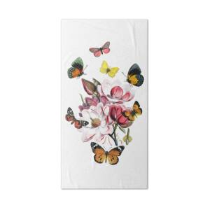 Floral Skull Quote Hand Towel by Madame Memento - Pixels Merch
