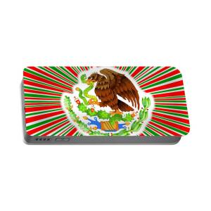 Mexican Flag On A Black Background Portable Battery Charger by Bigalbaloo  Stock - Pixels