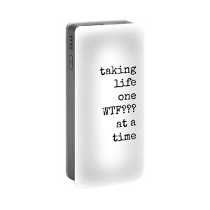Just Once WTF Cheeky Funny Office Gift Quote Portable Battery Charger by  Diane Palmer - Pixels