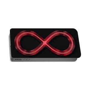 Infinity Symbol - green chrome Zip Pouch by Edouard Coleman - Pixels