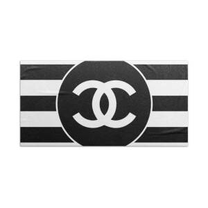 Chanel - Black And White 04 - Lifestyle And Fashion Beach Towel for ...