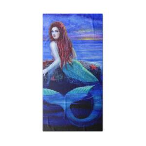 Mermaids- Dolphin Moon Mermaid Beach Towel for Sale by Sue Halstenberg