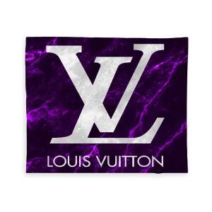 Louis Vuitton Grey Marble 2 Fleece Blanket for Sale by Del Art