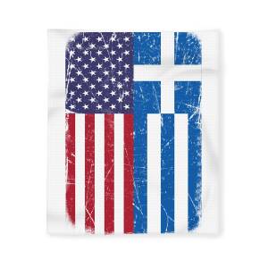 Fuzzy Flags™ Greece Flag Fleece Blanket 80"x50" Oversized Greek Throw Cover NIB 