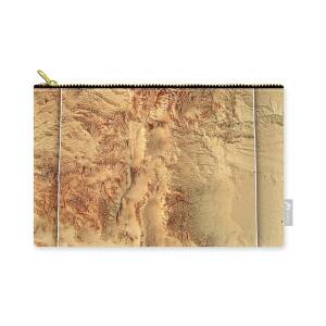 Mexico 3D Render Topographic Map Border Carry-all Pouch for Sale by ...