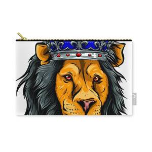 Vector Color King Lion Illustration on white background Carry-all Pouch by  Dean Zangirolami - Pixels