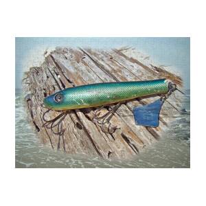 AJS Big Mouth Popper Saltwater Fishing Lure Jigsaw Puzzle by Carol