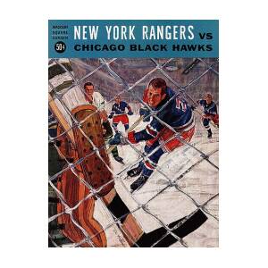 New York Rangers v Leafs Vintage Program Painting by Big 88