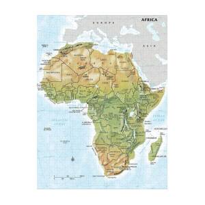 World Map, Continent And Country Labels Jigsaw Puzzle by Globe