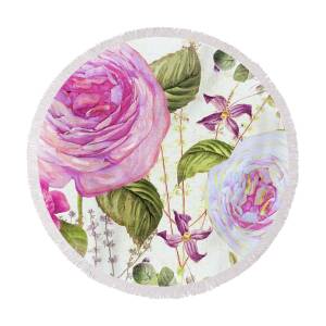 Paris Bath II Round Beach Towel for Sale by Mindy Sommers