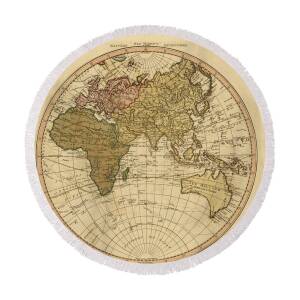 Antique Maps - Old Cartographic Maps - Flat Earth Map - Map Of The ...