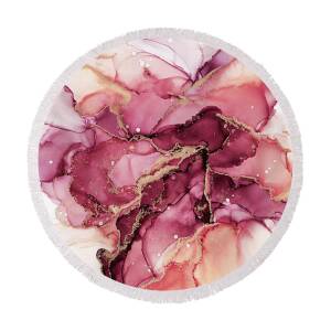 Red Rose Dripping Watercolor Round Beach Towel for Sale by Olga Shvartsur