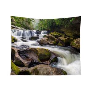 Autumn at Dry Falls - Highlands NC Waterfalls Tapestry for Sale by Dave ...