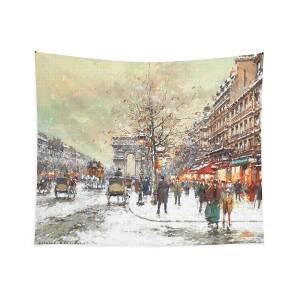 Champs Elysees Avenue, Paris Tapestry for Sale by Antoine Blanchard