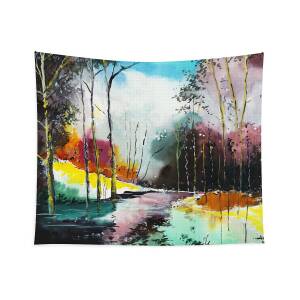 Floods Tapestry for Sale by Anil Nene