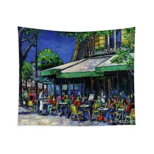 Parisian Cafe Tapestry for Sale by Mona Edulesco